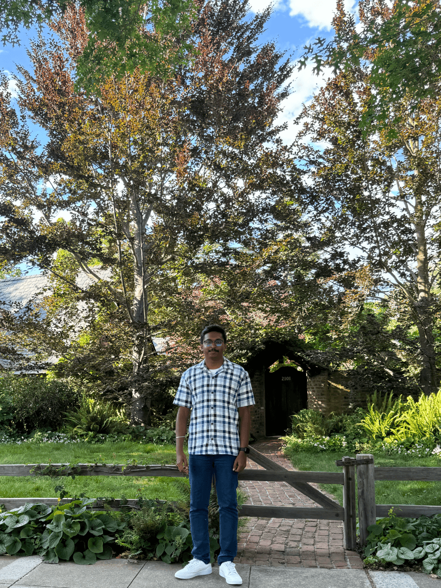 In front of Steve Jobs' house